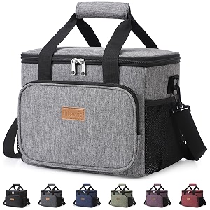 lifewit 24-can large cooler bag insulated lunch bag soft cooler bag for beachpicniccampingbbq grey