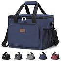 Lifewit Collapsible Cooler Bag Insulated, Large Leakproof Soft Sided Portable Cooler Bag for Outdoor Travel Beach Picnic Camping BBQ Party, Dark Blue 24L (40-Can)