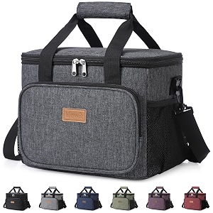 lifewit large insulated lunch bag soft cooler tote dark gray 15l