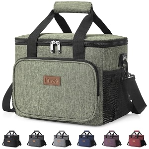 lifewit large insulated lunch bag soft cooler tote dark green