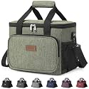 Lifewit Large Insulated Lunch Bag Soft Cooler Tote, Dark Green