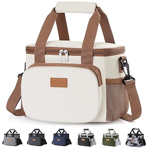lifewit large lunch bag insulated lunch box soft cooler cooling tote for adult men women cream 12-can 85l