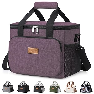 lifewit large lunch bag insulated lunch box soft cooler cooling tote for adult men women purple 12-can 85l
