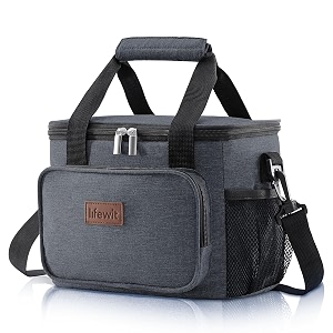 lifewit medium lunch bag insulated lunch box soft cooler cooling tote for adult men women dark grey 12-can 85l