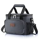 Lifewit Medium Lunch Bag Insulated Lunch Box Soft Cooler Cooling Tote for Adult Men Women, Dark Grey 12-Can (8.5L)