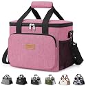 Lifewit Medium Lunch Bag Insulated Lunch Box Soft Cooler Cooling Tote for Adult Men Women, Pink 12-Can (8.5L)