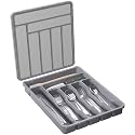 Lifewit Silverware Organizer with Lid, Covered Utensil Tray, 11.3x14.4