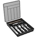Lifewit Silverware Organizer with Lid, Covered Utensil Tray, 11.3x14.4