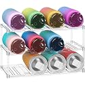 Lifewit Stackable Water Bottle Organizer, Clear Tumbler Holder for Cabinet