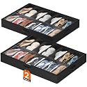 Lifewit Under Bed Shoe Storage Organizer Container, 2 Pack(14 Shoes Cells)
