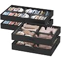 Lifewit Under Bed Shoe Storage Organizer, 2 Pack(16 Shoes +4 Boots Cells)