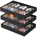 Lifewit Under Bed Shoe Storage Organizer Container, 3 Pack(14 Shoes Cells)