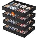 Lifewit Under Bed Shoe Storage Organizer Container, 4 Pack(14 Shoes Cells)