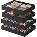 Lifewit Under Bed Shoe Storage Organizer, 2 Pack(14 Shoes +4 Boots Cells)