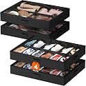 Lifewit Under Bed Shoe Storage Organizer, 2 Pack(12 Shoes +4 Boots Cells)