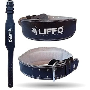 liffo genuine and pure leather weight lifting belt body fitness gym back support for heavy lifting belt xl