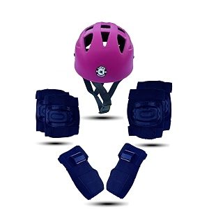 liffo kids protective skating gear set for roller skating skateboarding amp cycling for kids 5 to 16 years knee and elbow pads wrist guards set hsg-01 pink l