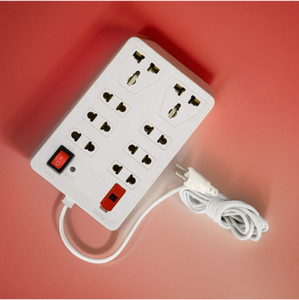 lifodora universal multi plug point extension board cord length 20 meterlv147 plastic light socket pack of 1