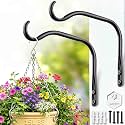 Lifyzoon Outdoor Plant Hangers Brackets, 6 Inch 2-Pack Metal Wall Hanger
