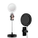 Light 6inch Fill Light 64LED Desktop Lamp Dimmable with Phone Holder Extendable Stand for Selfie Makeup(D)