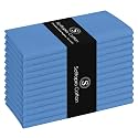 Light Blue Cloth Napkins 12 Pack, 17x17 Inches, 100% Cotton, Soft, Decorative, Washable Table Linen, Reusable Fabric for Dining, Easter Parties, Camping, Spring Events, Sky Blue