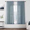 Light Blue Linen Curtains 63 Inches Long