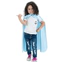 Light Blue Polyester Satin Superhero Cape - Kids