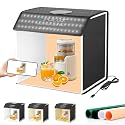 Light Box Photography, PULUZ 16"x12" Portable Photo Box with 320 LED Beads, Professional Photo Booth Shooting Tent Kit with 4 Color PVC Backdrops for Jewelry and Small Items Product Photography