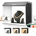 Light Box Photography, PULUZ 24x16 inch Portable Photo Box with 672 LED Beads, CRI >95, Professional Large Photo Booth Shooting Tent Kit with 4 Color PVC Backdrops for Product Photography