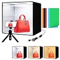Light Box with Tripod, 12/16/20/24/32 Inch Lightbox with CRI>95 120 White Warm LED Light Beads. Portable Photo Light Box with 6 Colors PVC Backdrops. Dimmable Shooting Tent Kit for Studio Photography