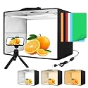 Light Box with Tripod, 16/20/24/32/47 Inch Lightbox with CRI>95 120 White Warm LED Light Beads. Portable Photo Light Box with 6 Colors PVC Backdrops. Dimmable Shooting Tent Kit for Studio Photography
