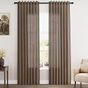 Light Brown Linen Curtains 84 Inches Long