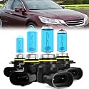 Light Bulbs Fit For Honda Accord 1992-2007, 2008-2012 Sedan, 9005 High Beam + 9006 Low Beam Halogen Bulb, 6000K White Light, Plug and Play, Pack of 4