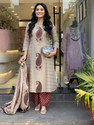 Light Daisy Women Kurta Palazzo Dupatta Set