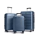 LIGHT FLIGHT Luggage Sets 3 Pcs Suitcase with Wheels,20"/24"/28",Royal Blue