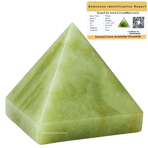 light green aventurine pyramid - 1534 inch crystal pyramid for positive energy vastu reiki feng shui and chakra healing energy balancing