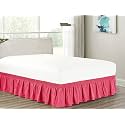 Light Grey Bed Skirt Wrap Around 600 Microfiber with Easy Fit with 15'' Inch Tailored Drop - Shrinkage and Fade Resistant with Microfiber 15'' Bed Skirt, Twin Size [39'' x 80'']