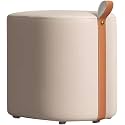 Light Luxury Makeup Stool Dresser for Girls Bedroom and Living Room Shoe Bench Foot Stool with Small Square Design Short and Stylish Khaki Color