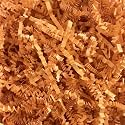 Light Orange Crinkle Cut Paper Shred Filler, 1 LB Basket Filler Shredded Paper, Confetti Stuffing for Basket Filling, Halloween, Thanksgiving, Christmas, Gift Wrapping, Stuffer Party Supplies