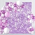 Light Purple Sequin Backdrop Shimmer Wall Backdrop 6ftx4ft Photo Backdrops for Birthday Anniversary Wedding Engagement Decorations