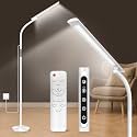 Light Therapy Lamp,10000 Lux Happy Therapy Light, Floor Sun Therapy Lamp with Remote &amp; Touch Control &amp; Adjustable Gooseneck for Reading/Office/Home
