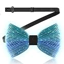 Light up Bow Ties 7 Colors LED Necktie Formal Bowtie for Wedding Funny Rave Accessories for Festival Party
