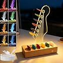 Light Up Guitar Pick Holder: Rechargeable Picks Display Case with Light