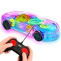 Light-Up Transparent Remote Control Car, Sensory Toy for Autistic Kids 3-8