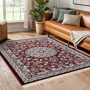 light - weighted economical silk touch carpet approx 7 x 9 feet 210x270 cm