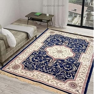 light - weighted economical silk touch carpet approx 5 x 7 feet 150x210 cm