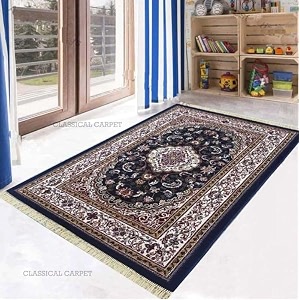 light - weighted economical silk touch carpet approx 7 x 9 feet 210x270 cm
