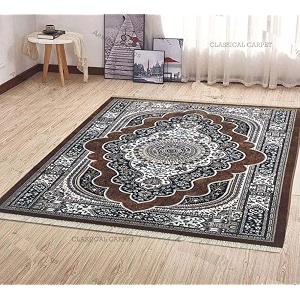 light - weighted economical silk touch carpet approx 5 x 7 feet 150x210 cm