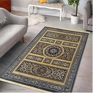 light - weighted economical silk touch carpet approx 7 x 9 feet 210x270 cm