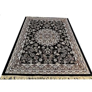 light - weighted economical silk touch carpet approx 7 x 9 feet 210x270 cm